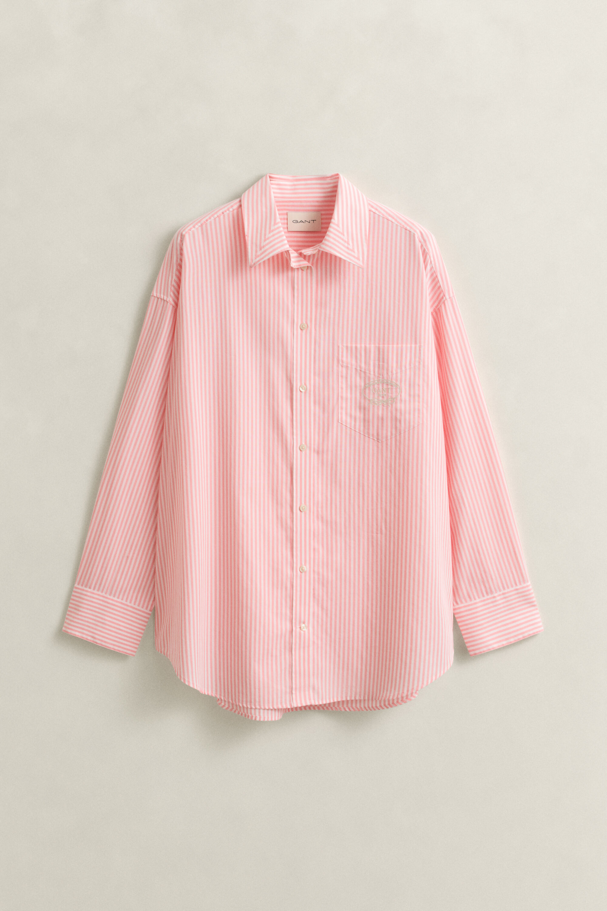 Oversized Classic gestreept overoverhemd van poplin