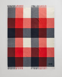 Geruite sprei van extra fijne merinoswol