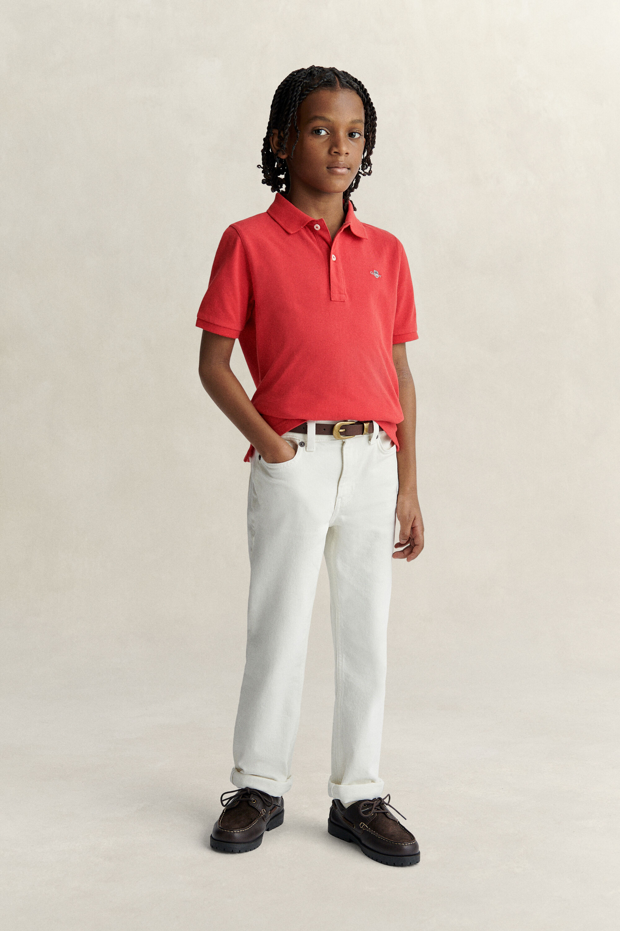 Teens Shield piqué poloshirt