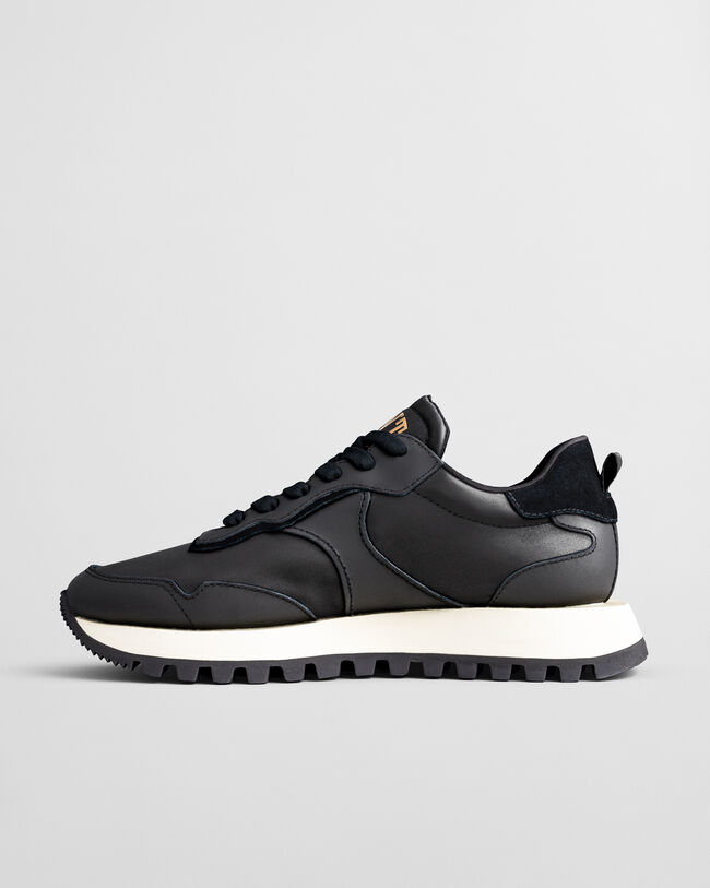 Caffay sneakers van suède en satijn