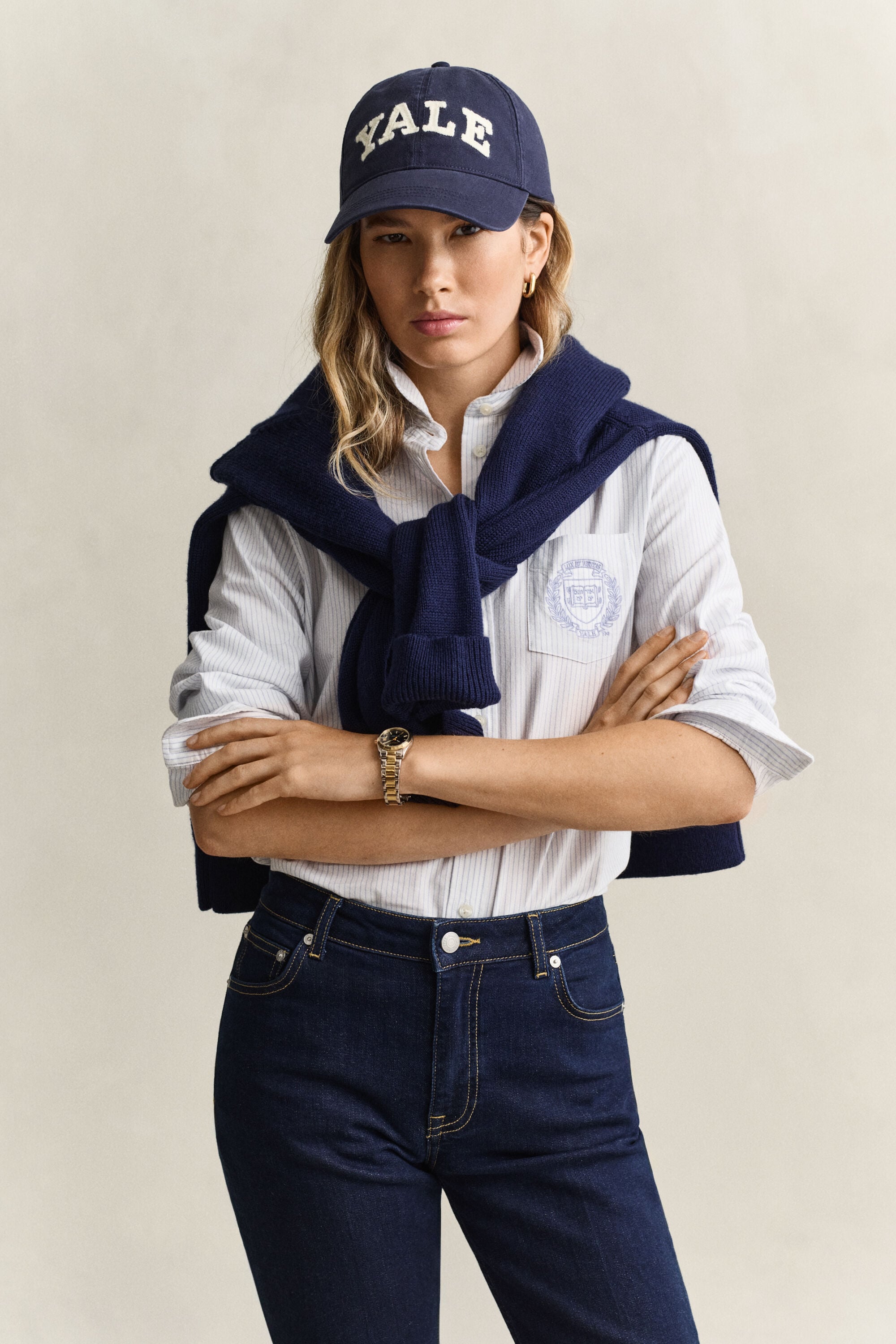 Gant x Yale gestreept Oxford-overhemd