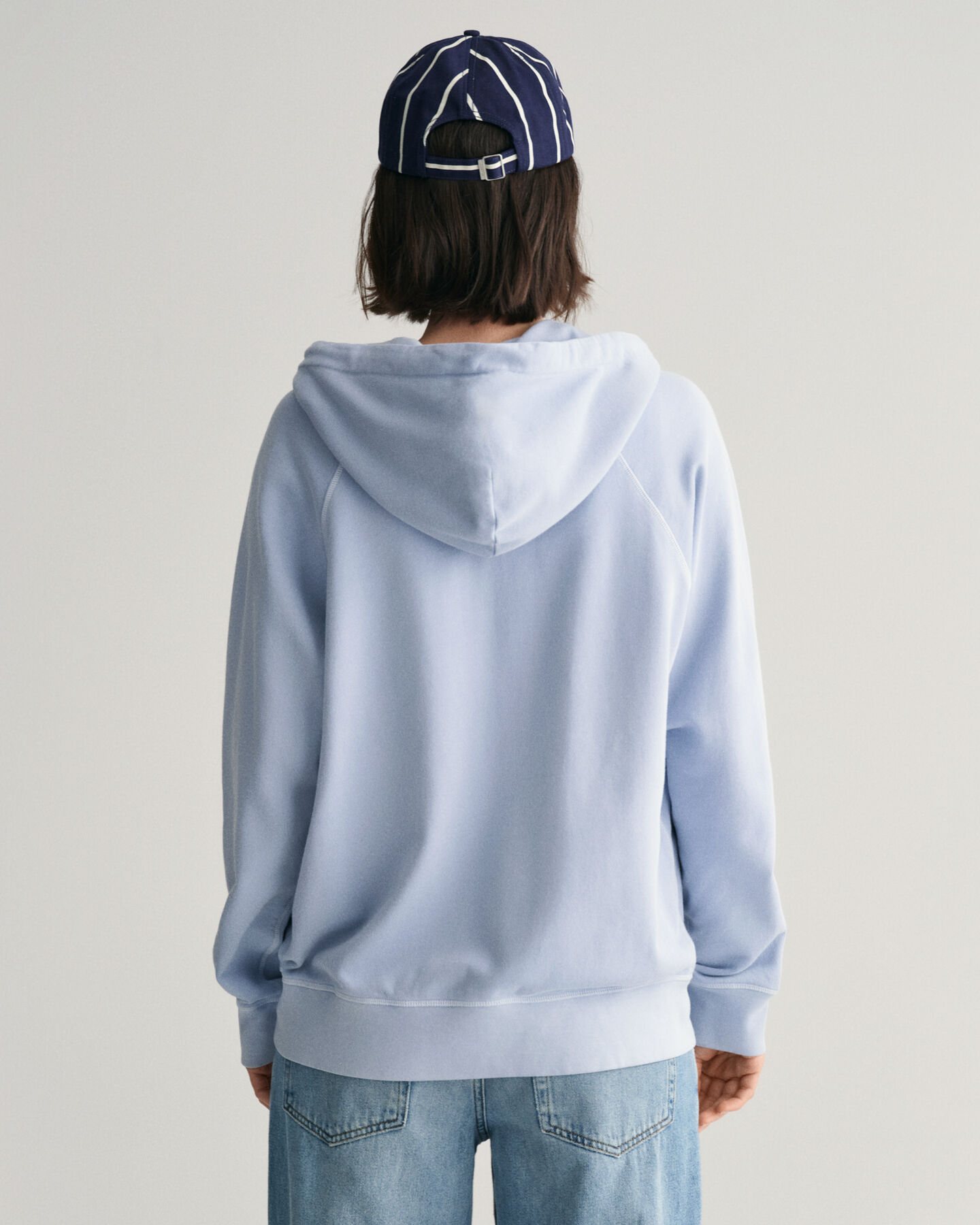 Sunfaded hoodie met ritssluiting