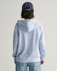 Sunfaded hoodie met ritssluiting