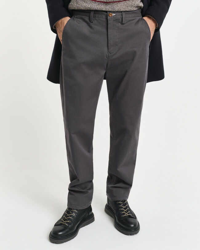 Regular Fit chino van keperstof