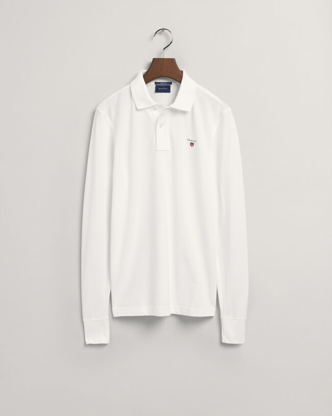 Original piqu&eacute; poloshirt met lange mouwen