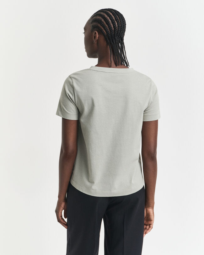 Shield T-shirt met V-hals