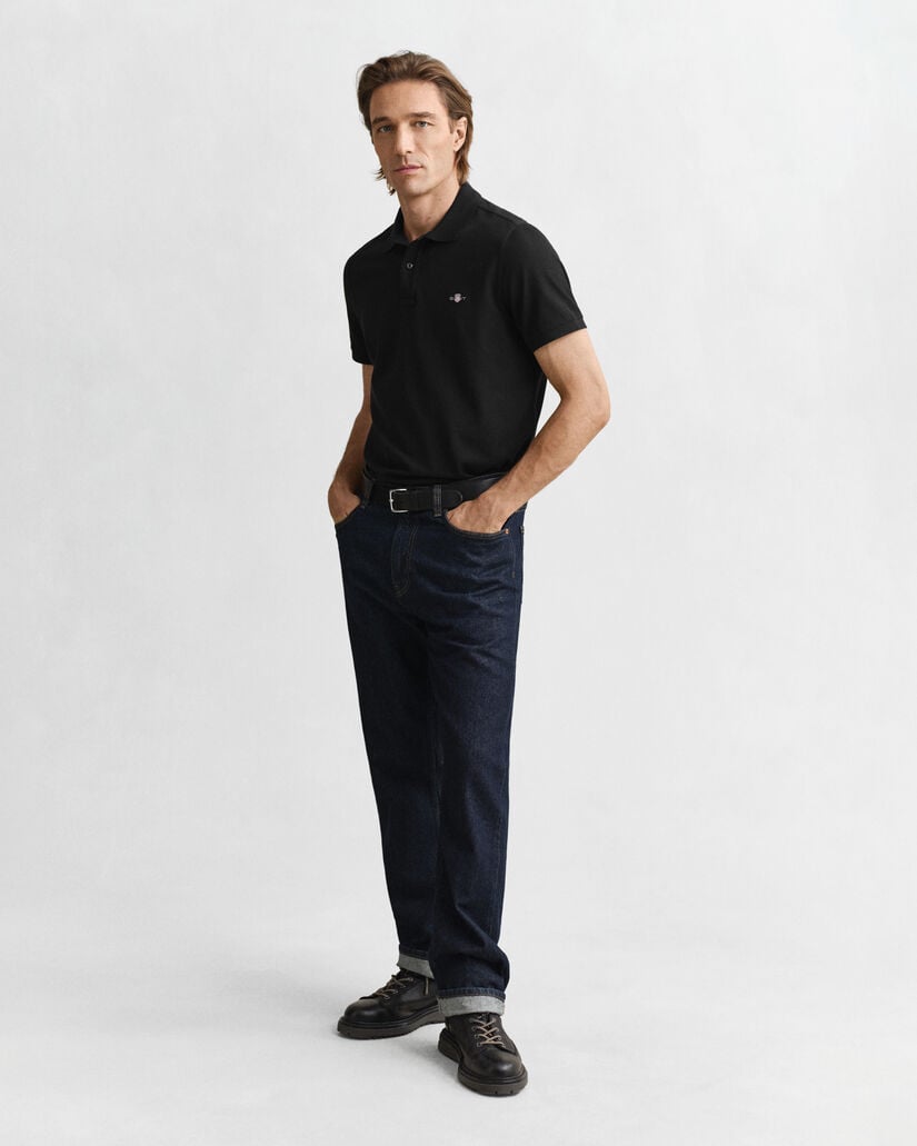 Regular Fit Shield piqué poloshirt