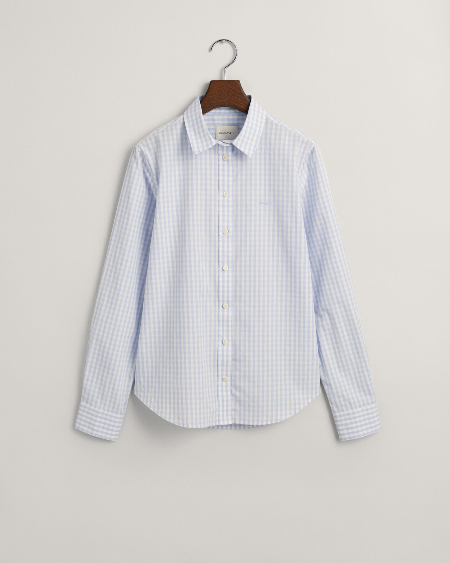 Regular Fit poplin overhemd met Gingham-ruitje