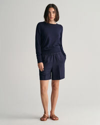 Relaxed Fit Pull-On short van linnenmix