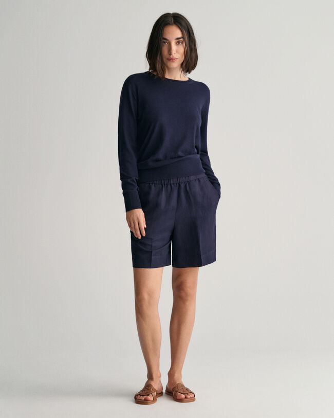 Relaxed Fit Pull-On short van linnenmix