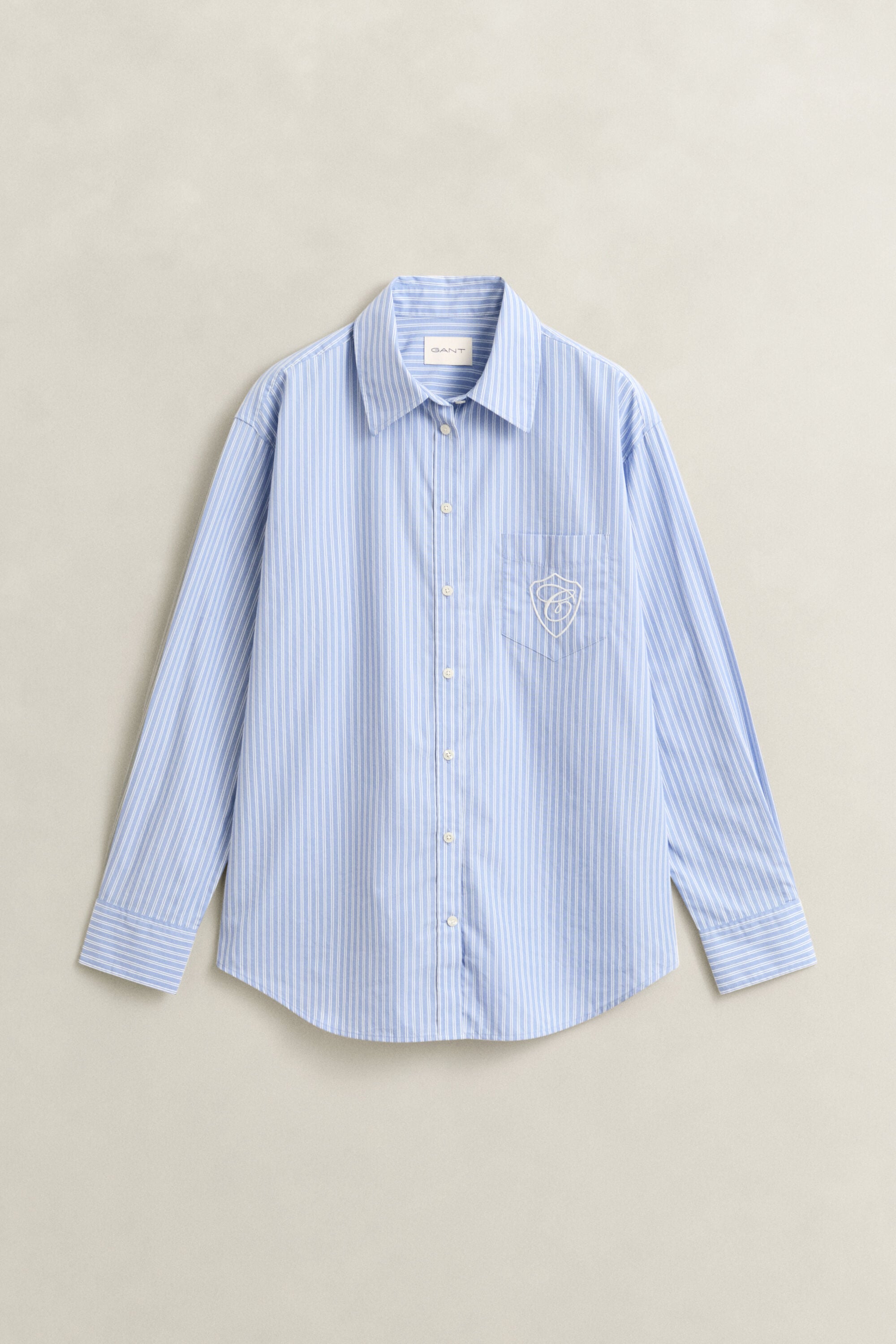 Relaxed Fit klassiek gestreept overhemd van poplin