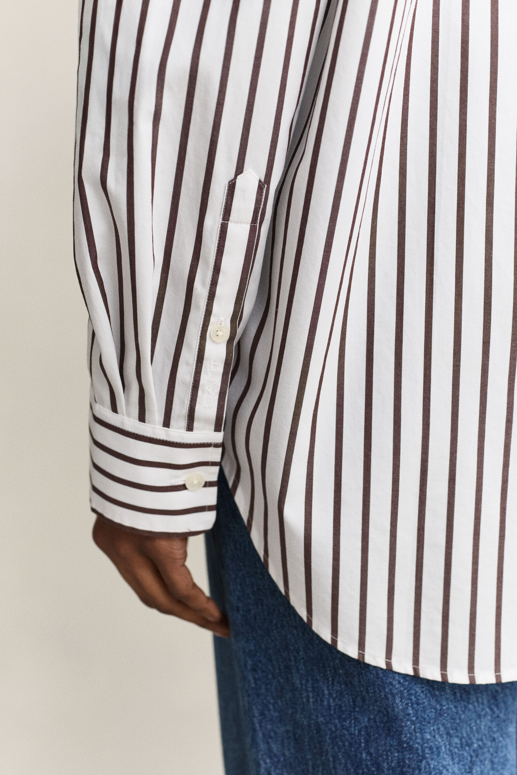 Relaxed Fit klassiek gestreept overhemd van poplin