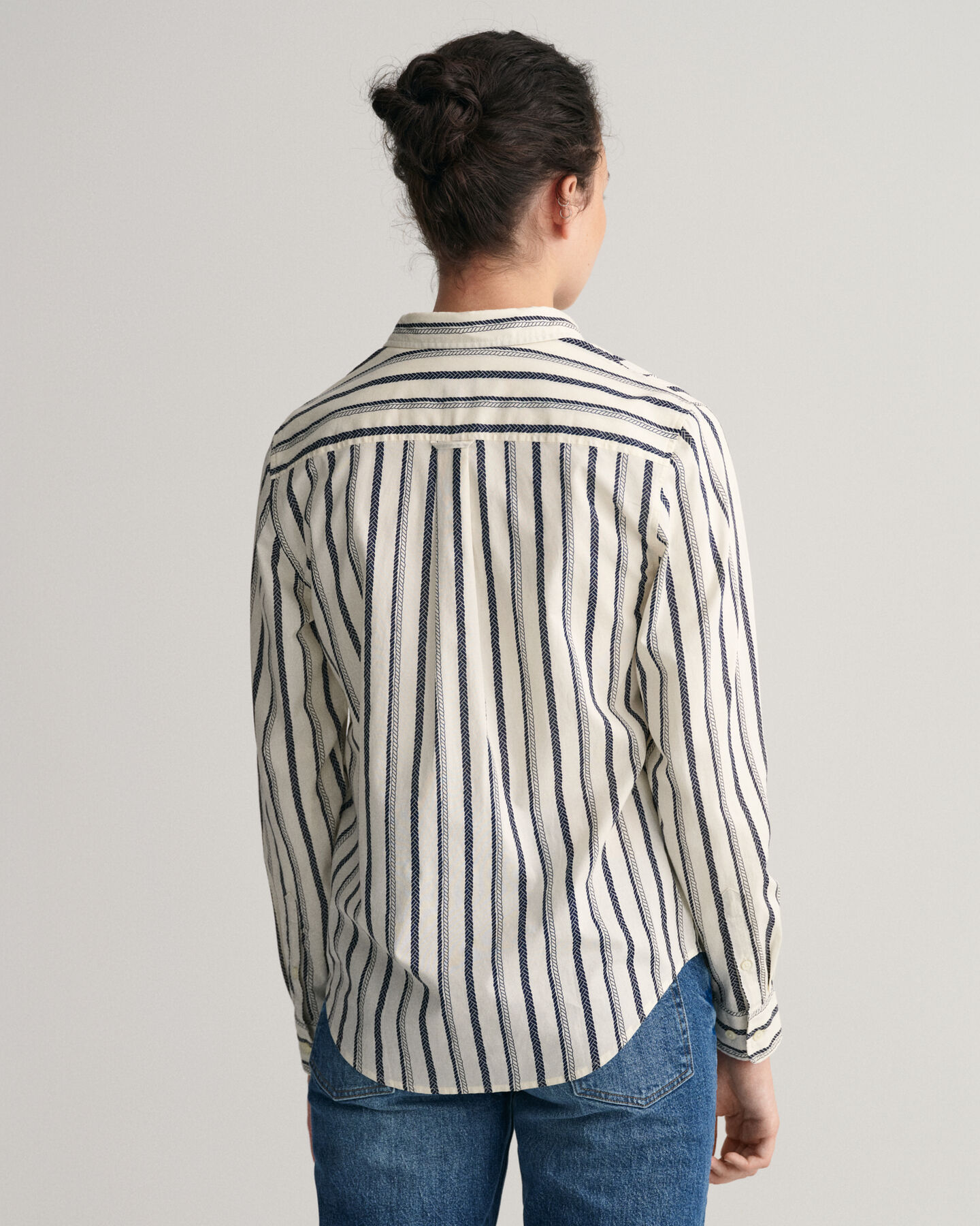 Regular Fit Rope blouse van katoenen voile