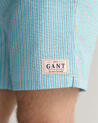 Classic Fit zwemshort van seersucker