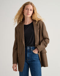 Oversized geruite blazer
