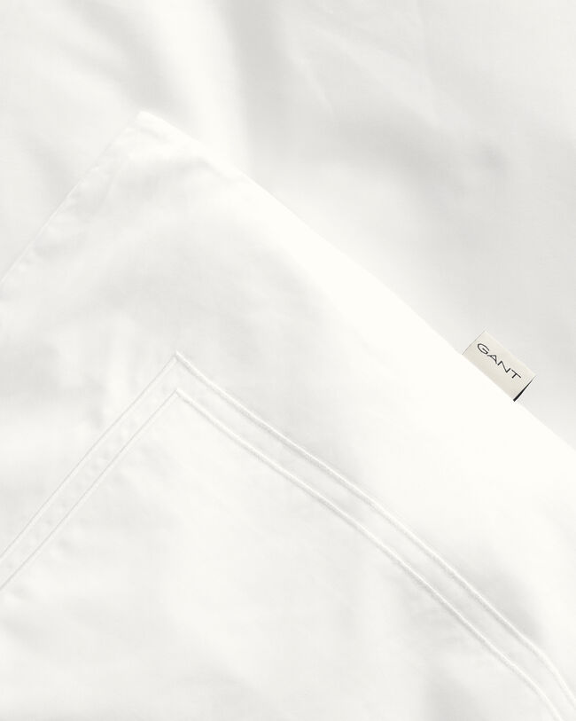 Satijnen eenpersoonsdekbedovertrek met stiksels