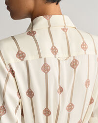 Overhemdjurk met print en korte mouwen