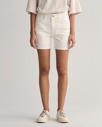 Witte denim short