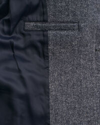 Cropped wollen jack met visgraatmotief