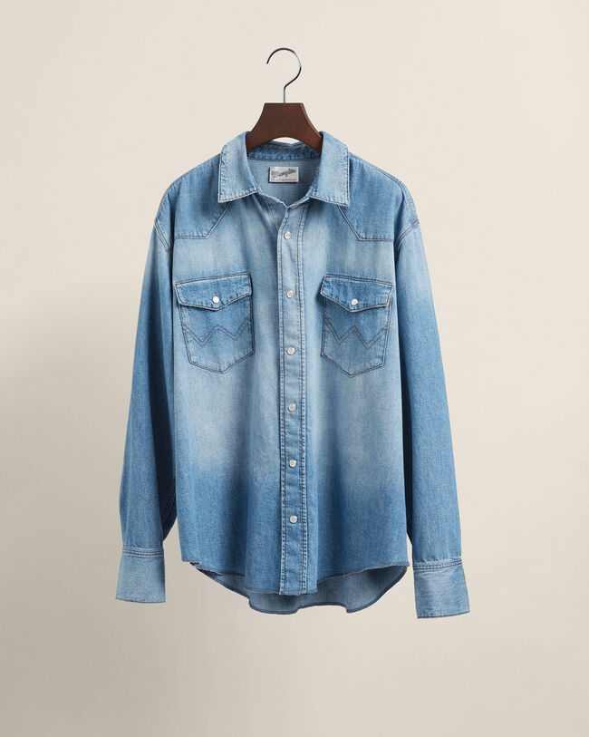 Wrangler x GANT Relaxed Fit denim Western shirt