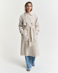 Trenchcoat van linnenmix