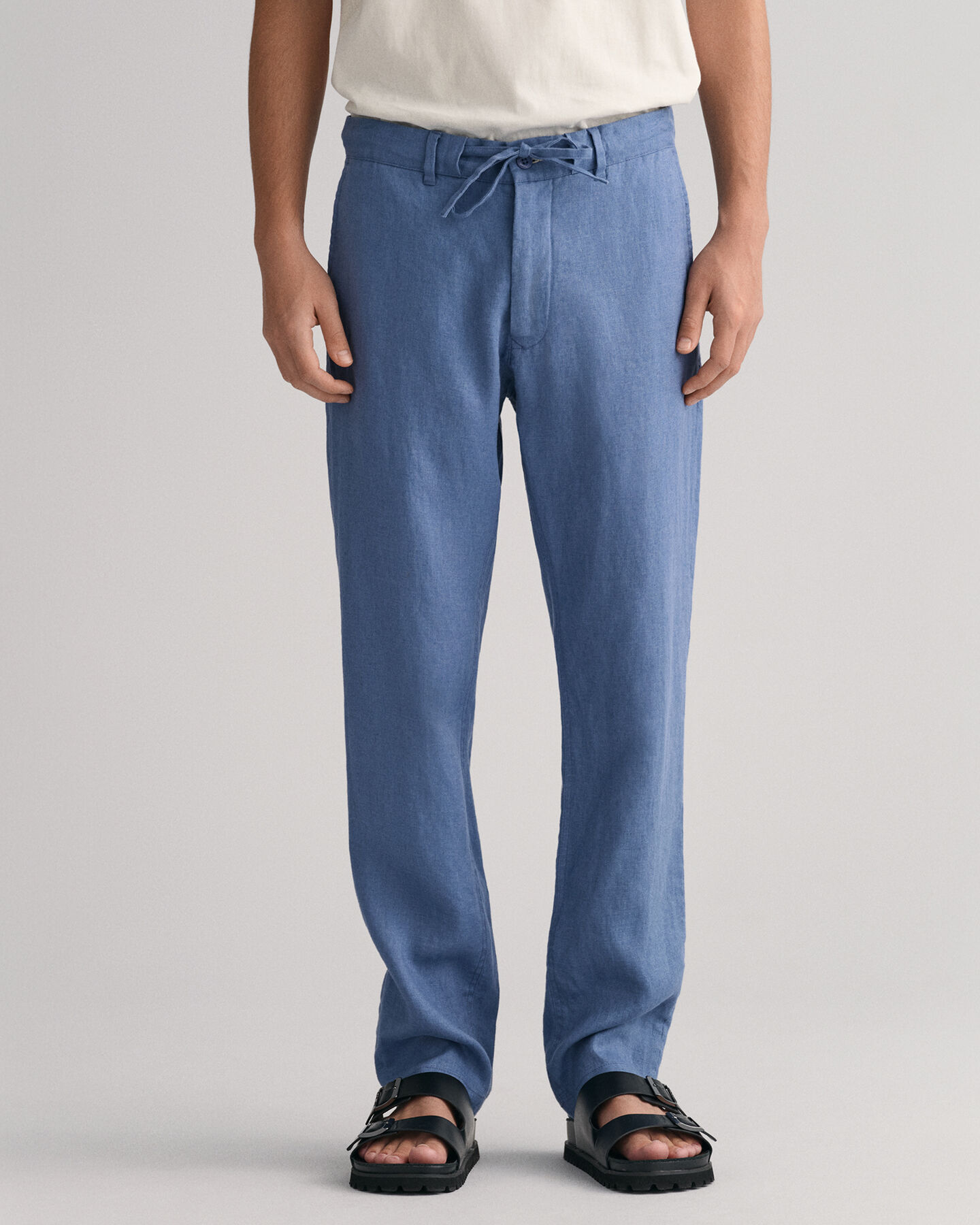 Relaxed Fit linnen broek met trekkoordje