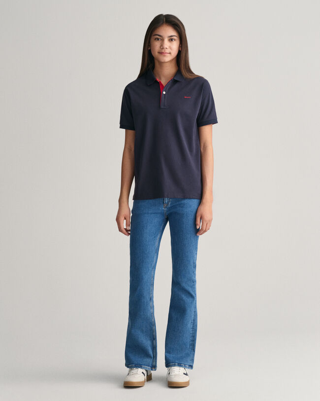Teens Contrast piqu&eacute; poloshirt