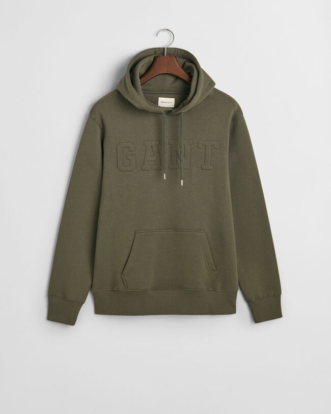 Hoodie met gebosseleerd logo