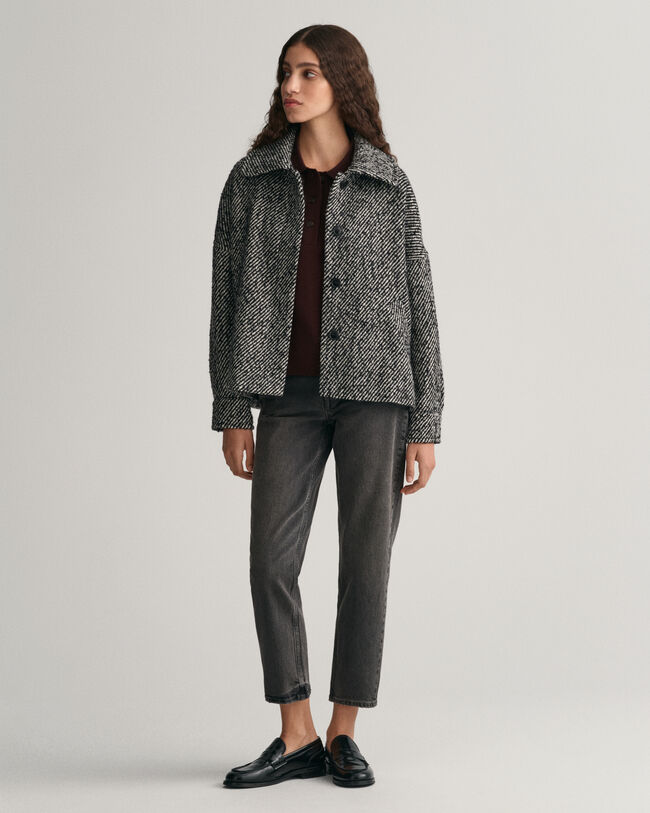 Jeans met iets kortere, rechte pijp