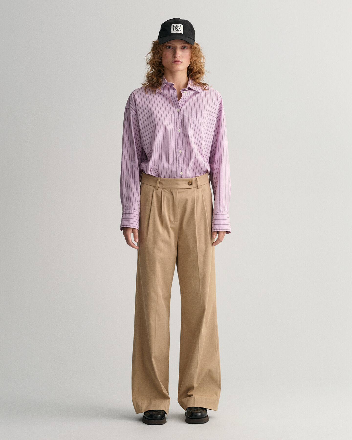 Relaxed Fit chino met hoge taille