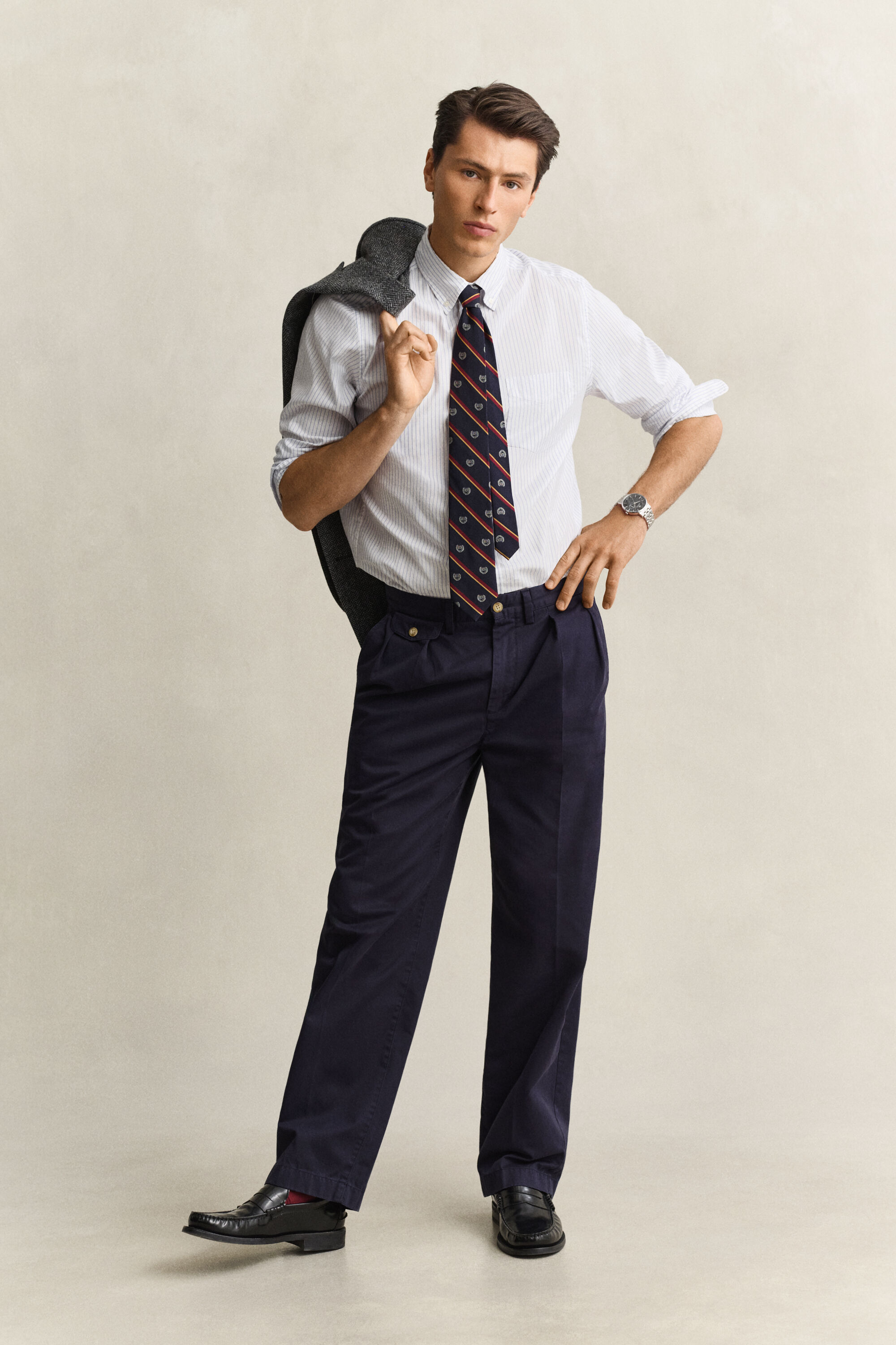 Gant x Yale gestreept Oxford-overhemd