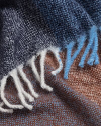 Mohair wollen sjaal met verschillende ruitjes