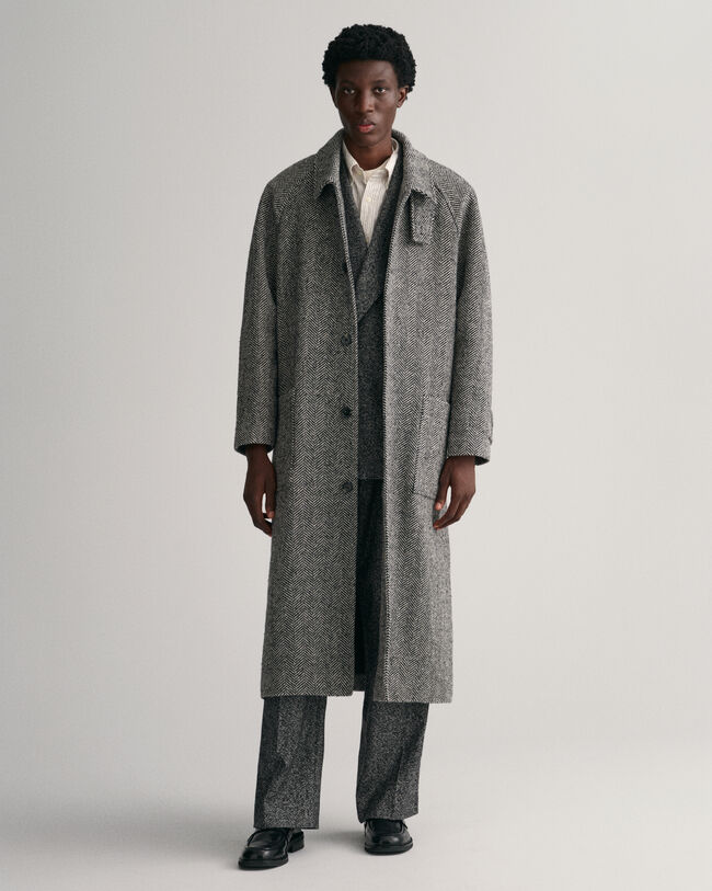 Balmacaan wollen jas