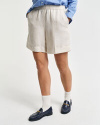 Relaxed Fit Pull-On short van linnenmix