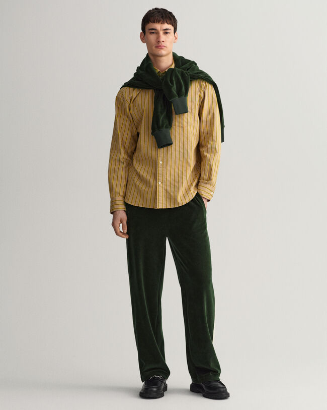 Relaxed Fit overhemd van gestreept dobbyweefsel