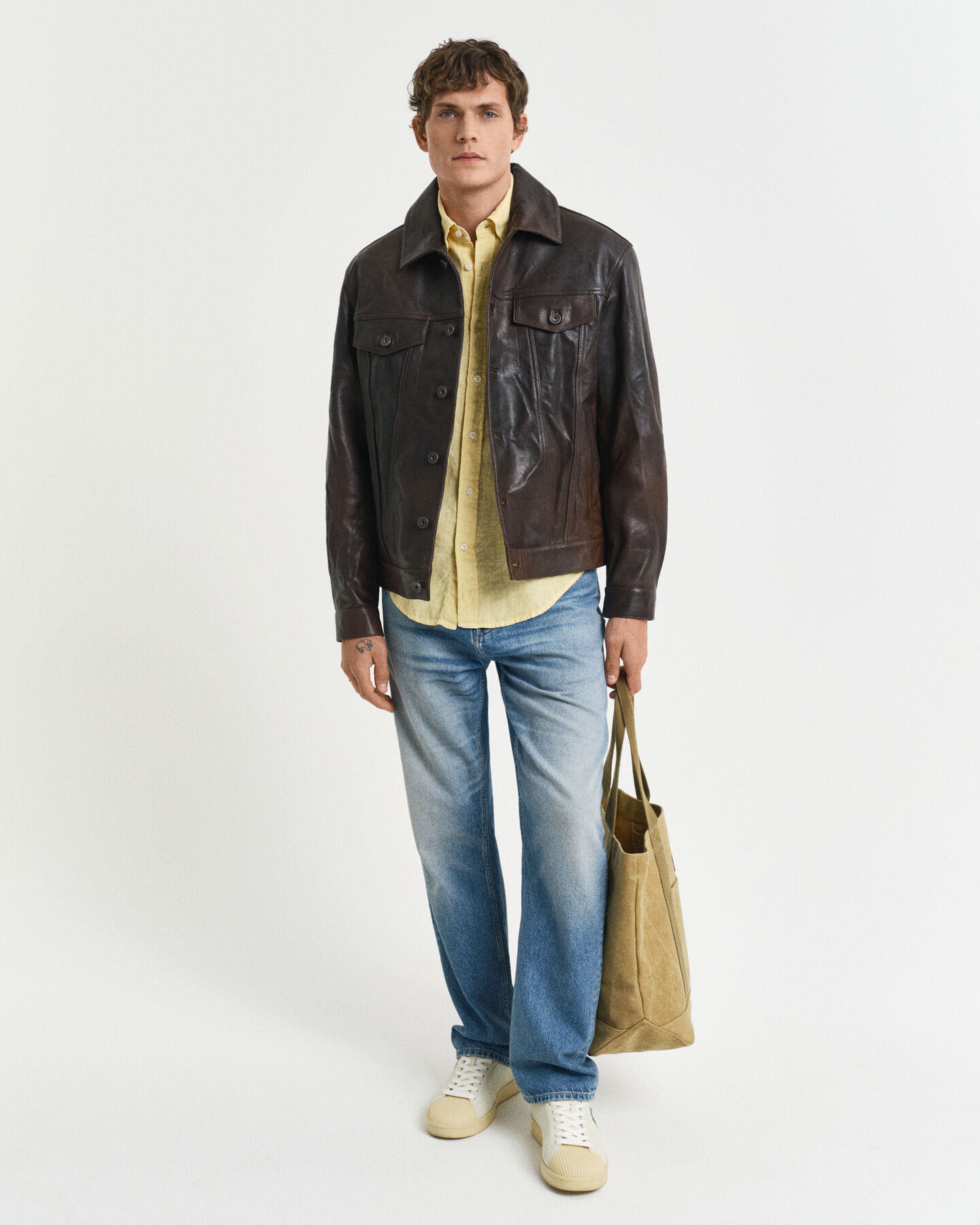 Regular Fit speciaal geverfd linnen overhemd met korte mouwen