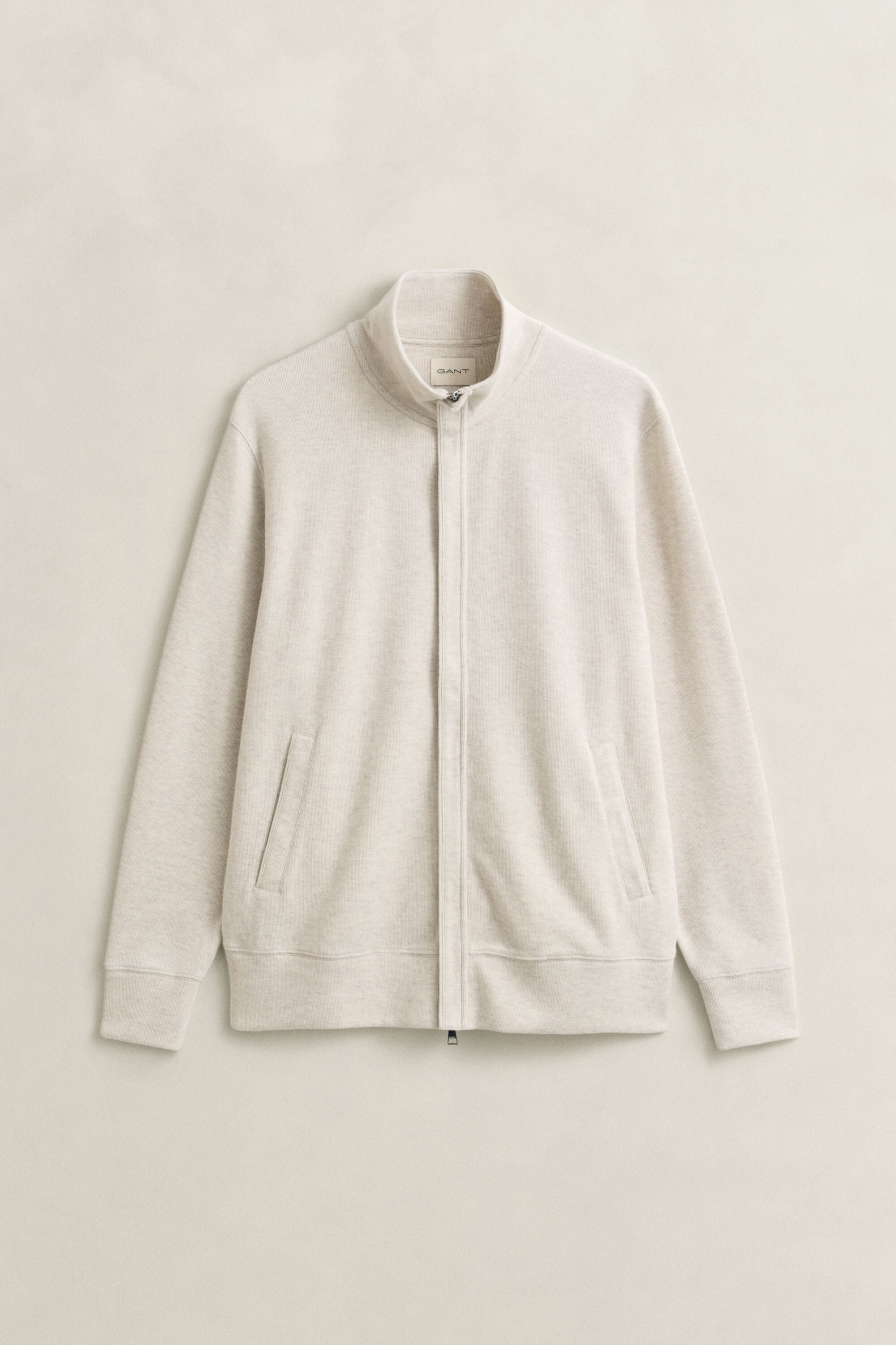 Sacker Rib sweatshirt met ritssluiting