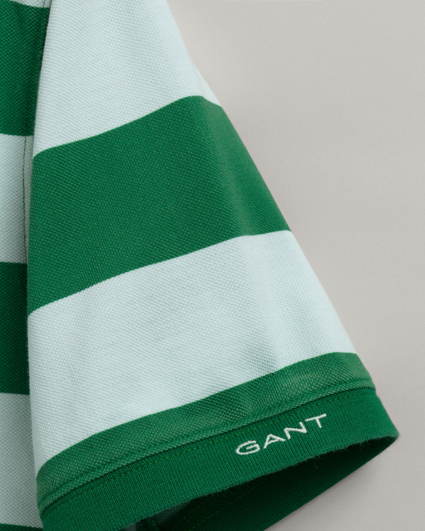 Barstripe piqué poloshirt met print