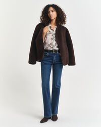 Relaxed Fit overhemd van katoenzijde met boomprint