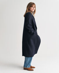 Wollen jas met krijtstreep