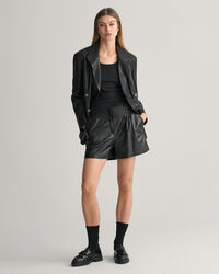 Regular Fit leren blazer