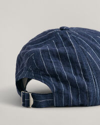 Gestreepte linnen pet