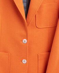 Regular Fit gem&ecirc;leerde jersey blazer