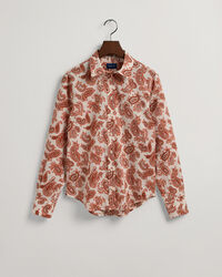 Regular Fit Paisley blouse van katoenen voile