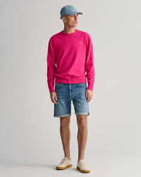 Classic katoenen trui met ronde hals