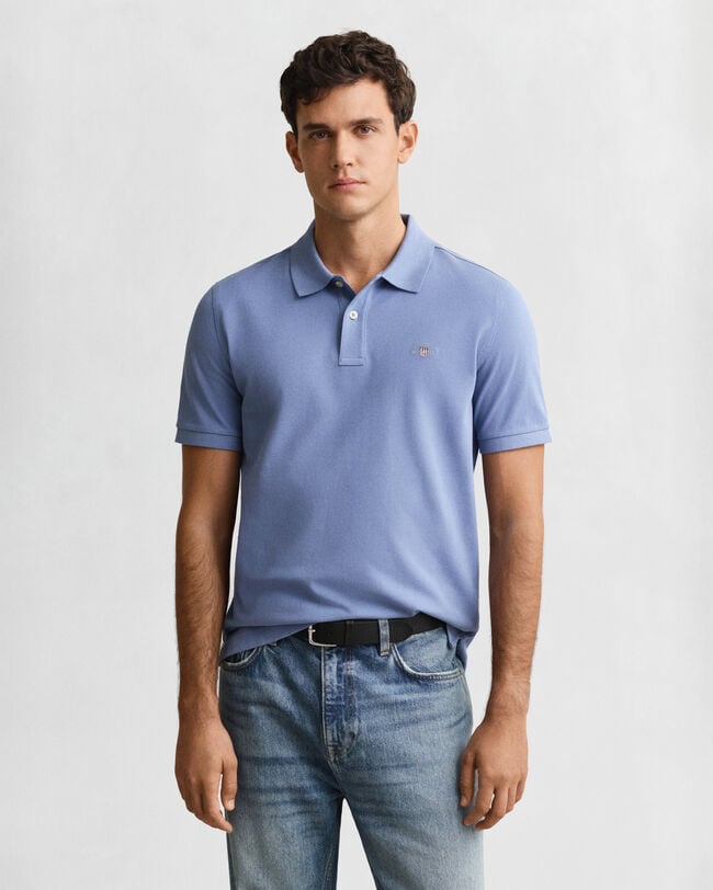 Regular Fit Shield piqué poloshirt