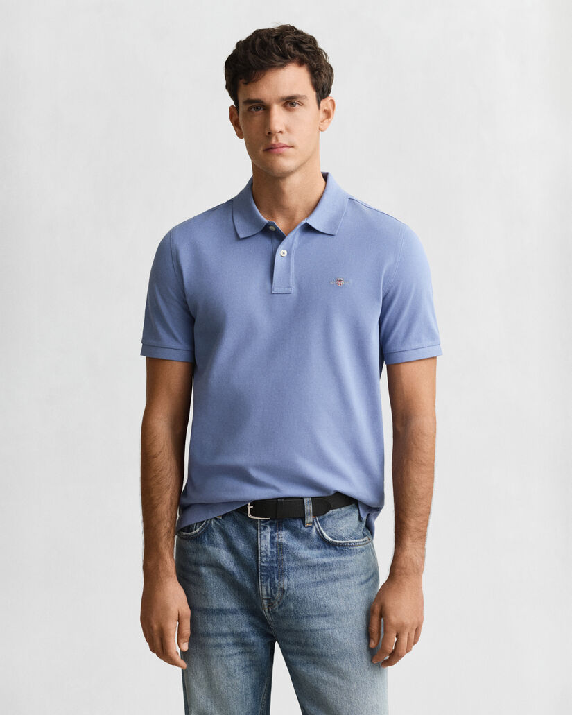 Regular Fit Shield piqu&eacute; poloshirt