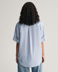 Relaxed Fit Pocket Detail blouse met korte mouwen