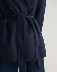 Met de hand gestikte blazer met ceintuur