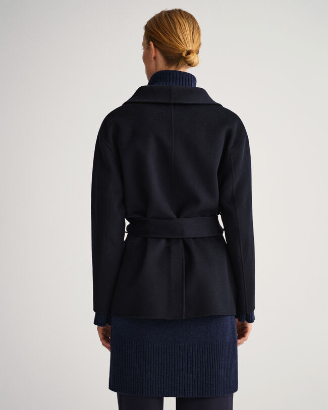 Met de hand gestikte blazer met ceintuur